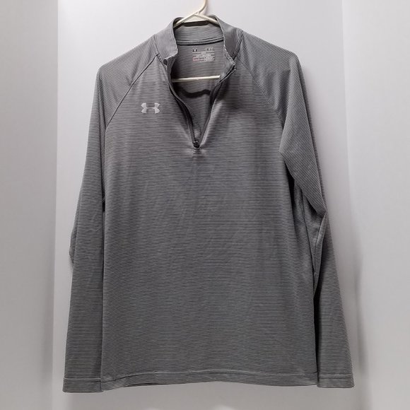 Under Armour heatgear Loose Micro Stripe 1/4 Zip Shirt - Picture 3 of 5